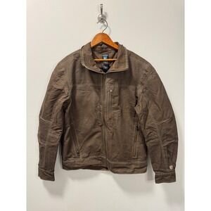 KUHL Women's Burr Brown Canvas Workwear Jacket Size M Vintage Patina Dyed